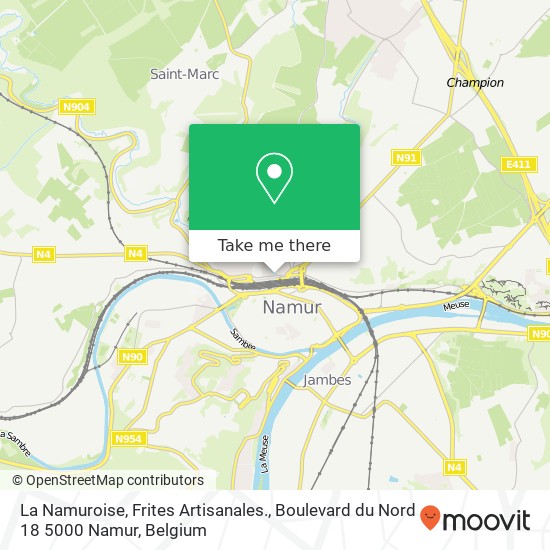 La Namuroise, Frites Artisanales., Boulevard du Nord 18 5000 Namur map