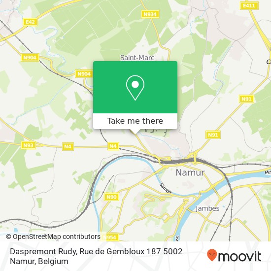 Daspremont Rudy, Rue de Gembloux 187 5002 Namur plan