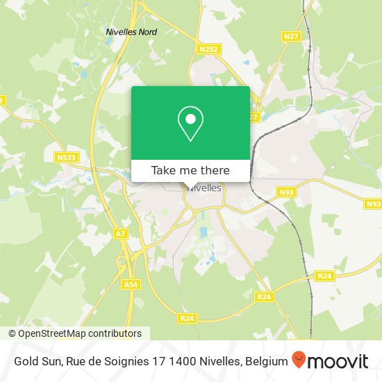 Gold Sun, Rue de Soignies 17 1400 Nivelles map