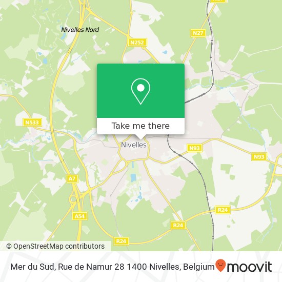 Mer du Sud, Rue de Namur 28 1400 Nivelles map