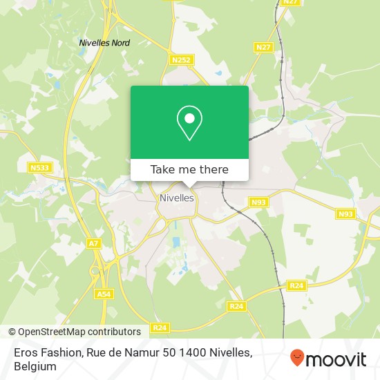 Eros Fashion, Rue de Namur 50 1400 Nivelles map