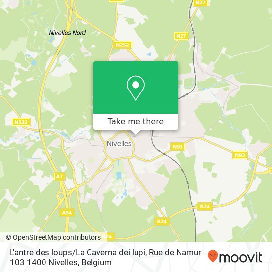 L'antre des loups / La Caverna dei lupi, Rue de Namur 103 1400 Nivelles map