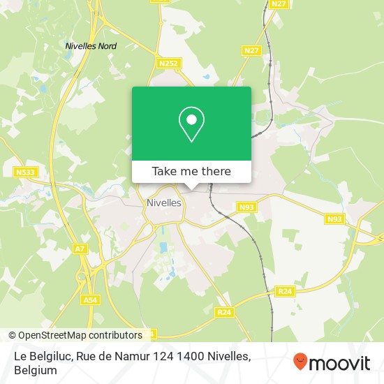 Le Belgiluc, Rue de Namur 124 1400 Nivelles map