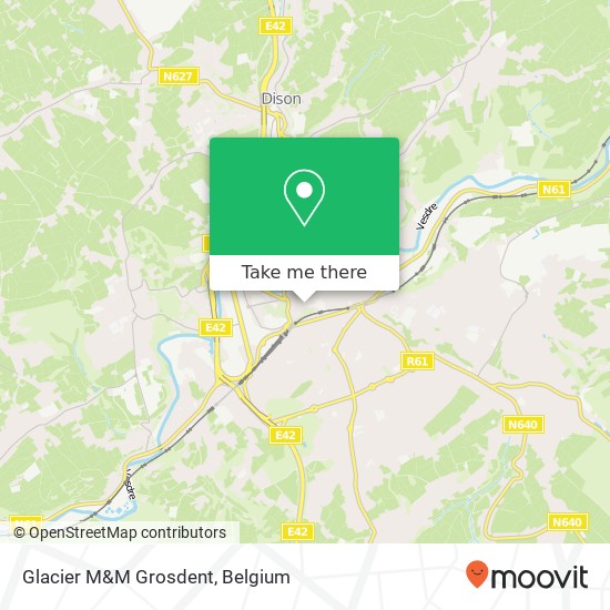 Glacier M&M Grosdent, Rue Chapuis 27 4800 Verviers plan