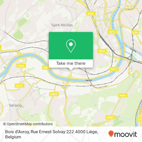 Bois d'Avroy, Rue Ernest Solvay 222 4000 Liège map