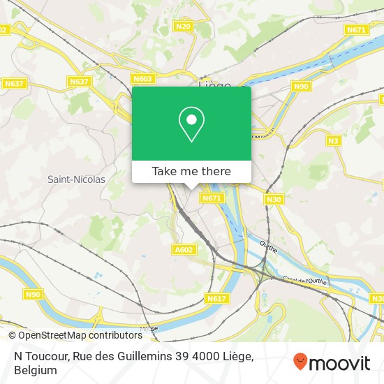 N Toucour, Rue des Guillemins 39 4000 Liège map