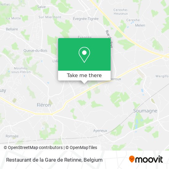 Restaurant de la Gare de Retinne plan