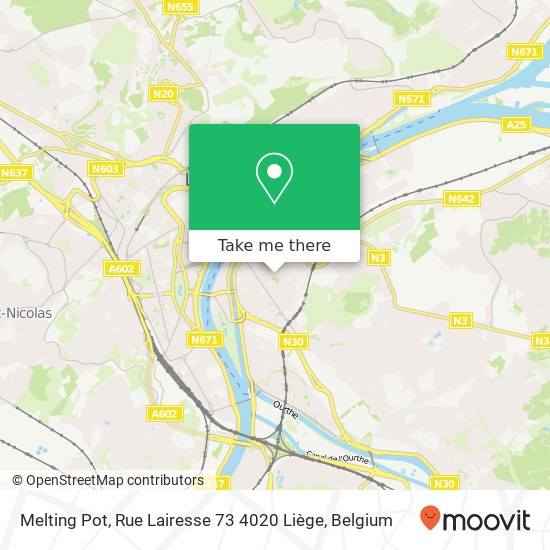 Melting Pot, Rue Lairesse 73 4020 Liège map
