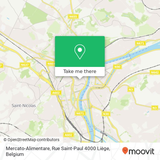 Mercato-Alimentare, Rue Saint-Paul 4000 Liège map