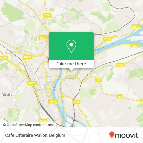 Café Litteraire Wallon map