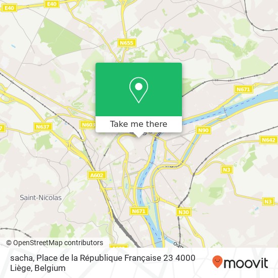 sacha, Place de la République Française 23 4000 Liège plan