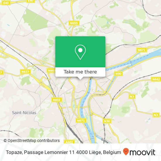 Topaze, Passage Lemonnier 11 4000 Liège map