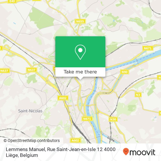 Lemmens Manuel, Rue Saint-Jean-en-Isle 12 4000 Liège map