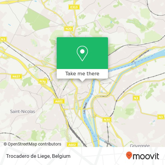 Trocadero de Liege map