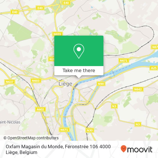 Oxfam Magasin du Monde, Féronstrée 106 4000 Liège map