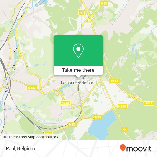 Paul, Rue de Bologne Ottignies-Louvain-la-Neuve map