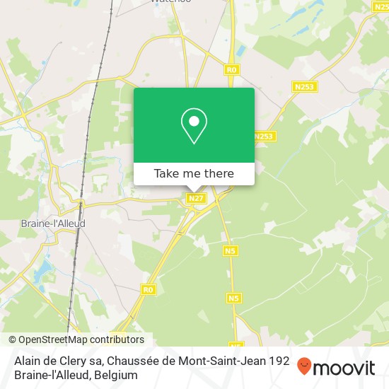 Alain de Clery sa, Chaussée de Mont-Saint-Jean 192 Braine-l'Alleud map