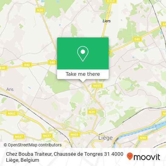 Chez Bouba Traiteur, Chaussée de Tongres 31 4000 Liège map