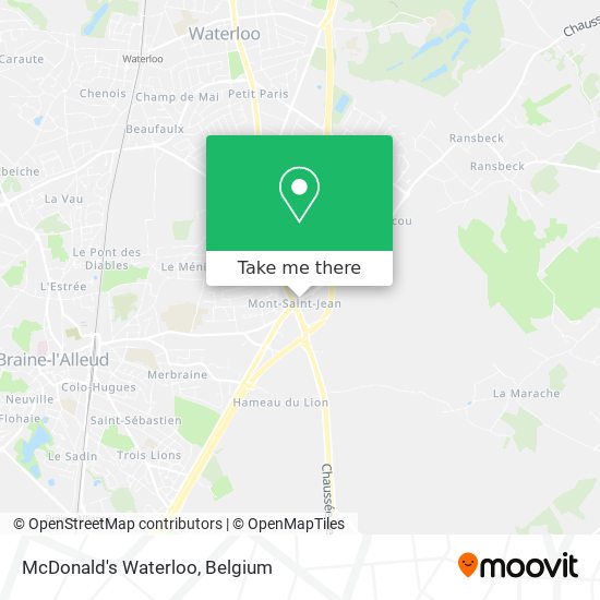 McDonald's Waterloo map