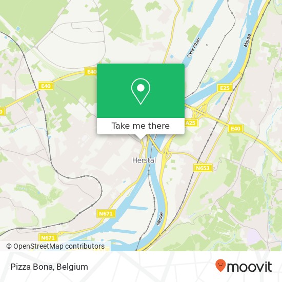 Pizza Bona, Rue du Crucifix 7 4040 Herstal map