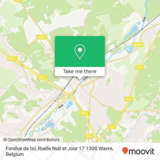 Fondue de toi, Ruelle Nuit et Jour 17 1300 Wavre map