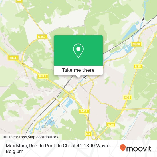 Max Mara, Rue du Pont du Christ 41 1300 Wavre map
