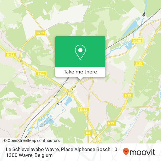 Le Schievelavabo Wavre, Place Alphonse Bosch 10 1300 Wavre plan