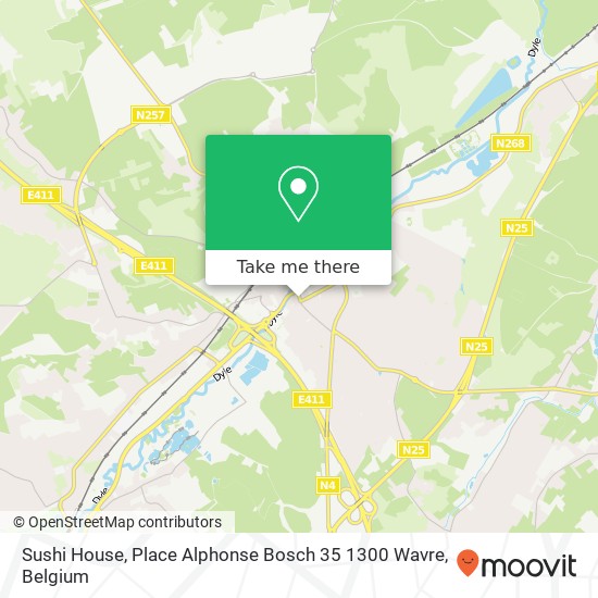 Sushi House, Place Alphonse Bosch 35 1300 Wavre map