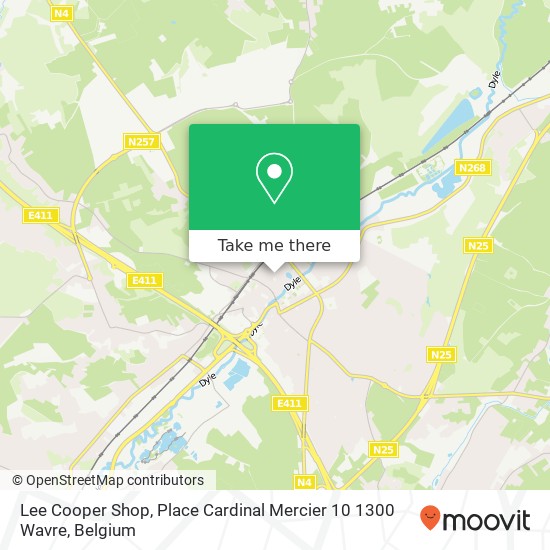 Lee Cooper Shop, Place Cardinal Mercier 10 1300 Wavre plan