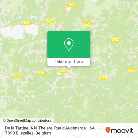 De la Tartine..A la Theiere, Rue d'Audenarde 16A 7890 Ellezelles map