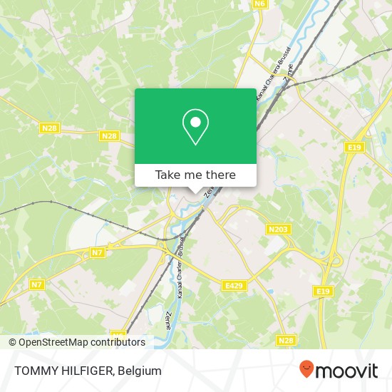 TOMMY HILFIGER, Basiliekstraat 101 1500 Halle map