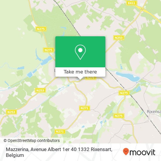 Mazzerina, Avenue Albert 1er 40 1332 Rixensart map