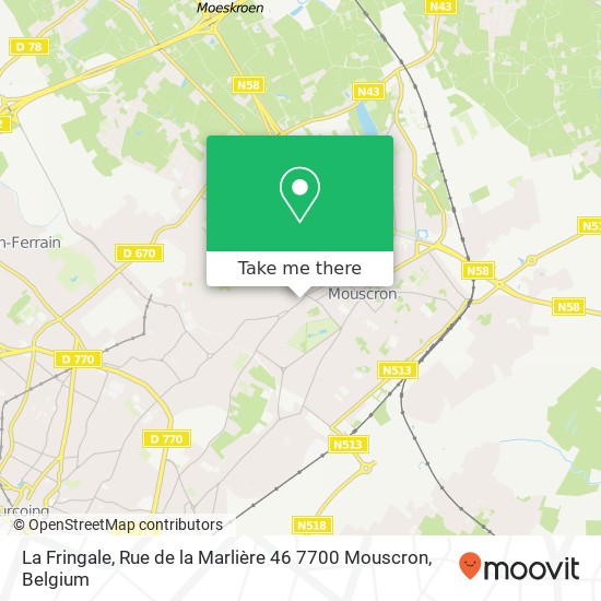 La Fringale, Rue de la Marlière 46 7700 Mouscron map