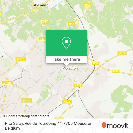 Pita Saray, Rue de Tourcoing 41 7700 Mouscron map