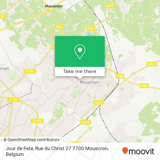 Jour de Fete, Rue du Christ 27 7700 Mouscron map