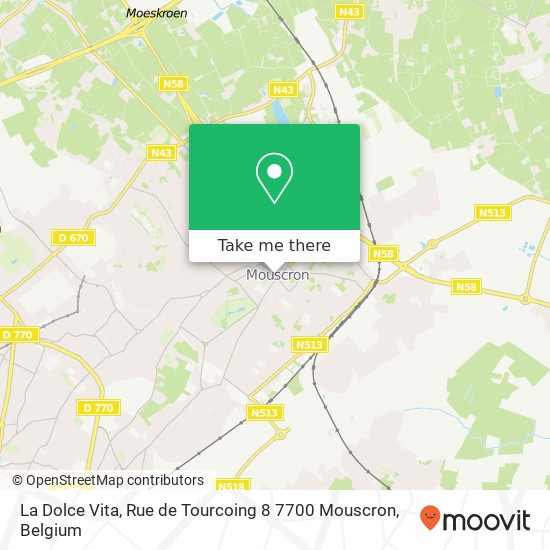 La Dolce Vita, Rue de Tourcoing 8 7700 Mouscron map