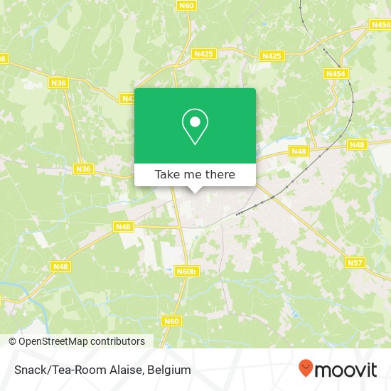 Snack / Tea-Room Alaise, Oswald Ponettestraat 9600 Ronse map