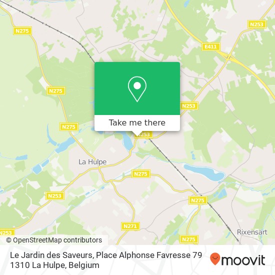 Le Jardin des Saveurs, Place Alphonse Favresse 79 1310 La Hulpe map