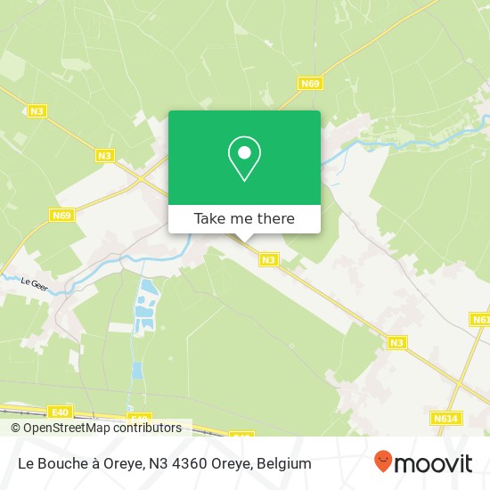 Le Bouche à Oreye, N3 4360 Oreye map