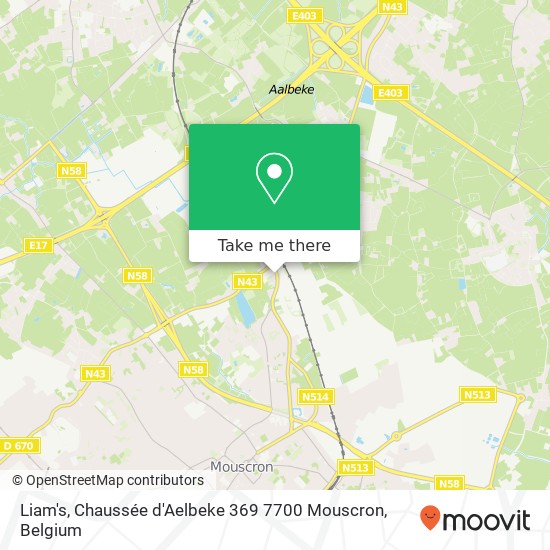 Liam's, Chaussée d'Aelbeke 369 7700 Mouscron map