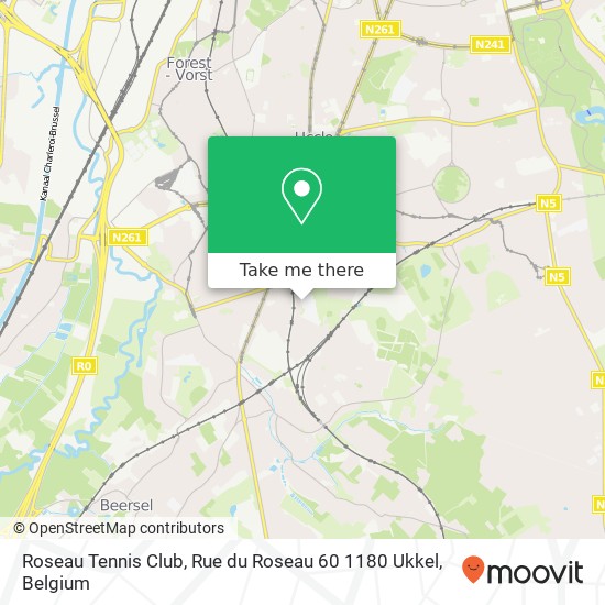 Roseau Tennis Club, Rue du Roseau 60 1180 Ukkel map