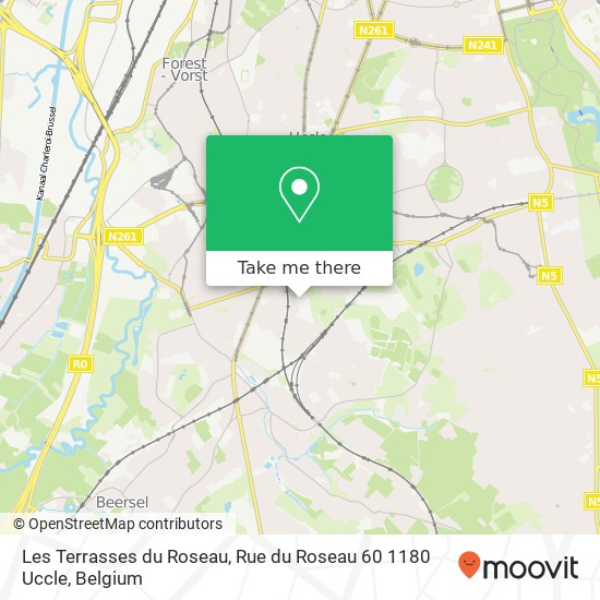 Les Terrasses du Roseau, Rue du Roseau 60 1180 Uccle map