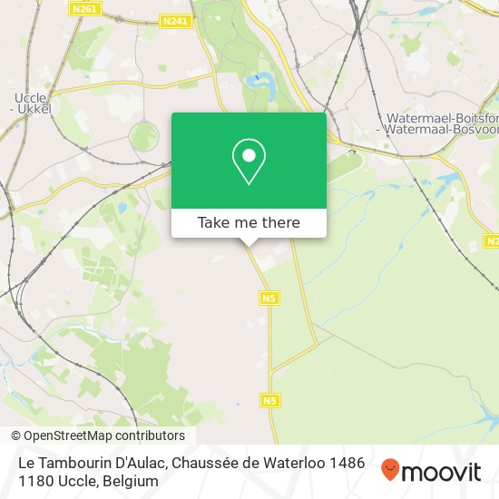 Le Tambourin D'Aulac, Chaussée de Waterloo 1486 1180 Uccle plan