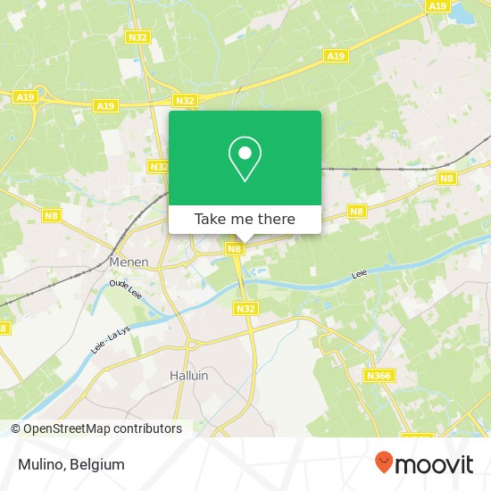 Mulino, Kortrijkstraat 408 8930 Menen map