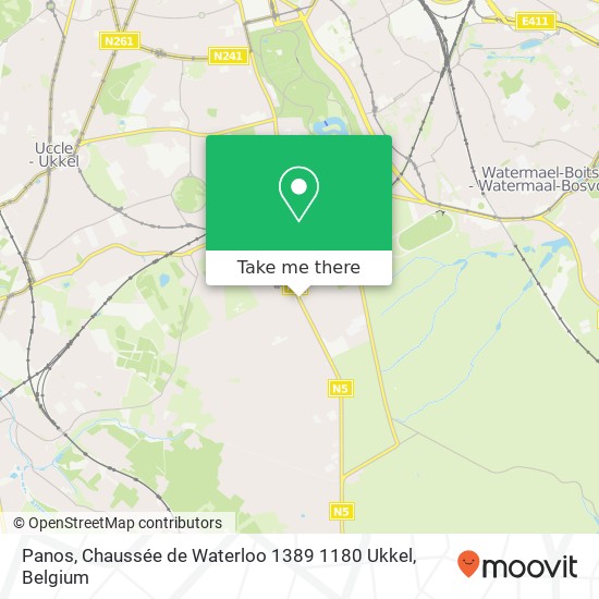 Panos, Chaussée de Waterloo 1389 1180 Ukkel plan