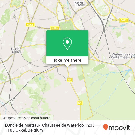 L'Oncle de Margaux, Chaussée de Waterloo 1235 1180 Ukkel map