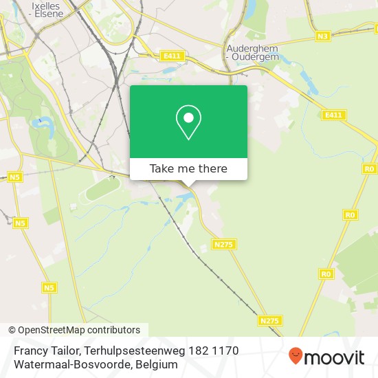 Francy Tailor, Terhulpsesteenweg 182 1170 Watermaal-Bosvoorde map