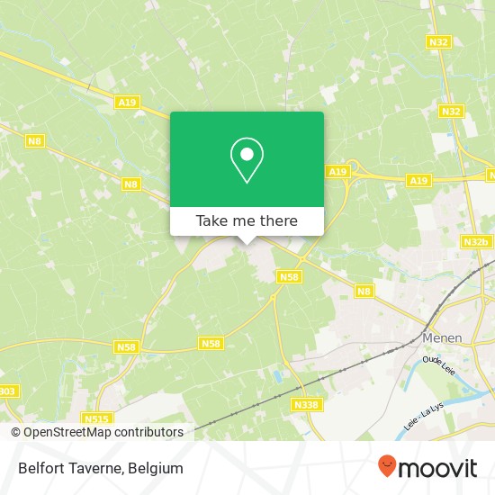 Belfort Taverne, Guido Gezellestraat 58 8940 Wervik plan