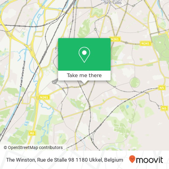 The Winston, Rue de Stalle 98 1180 Ukkel map