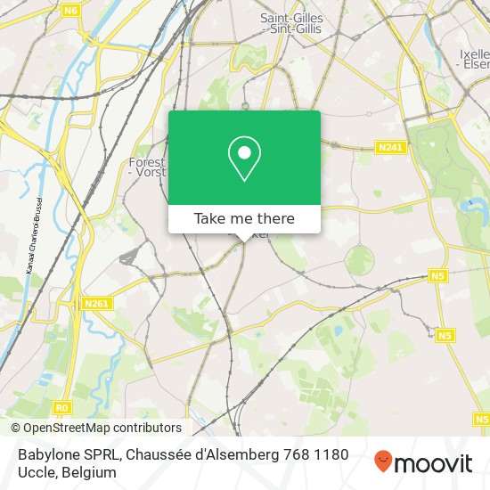 Babylone SPRL, Chaussée d'Alsemberg 768 1180 Uccle map